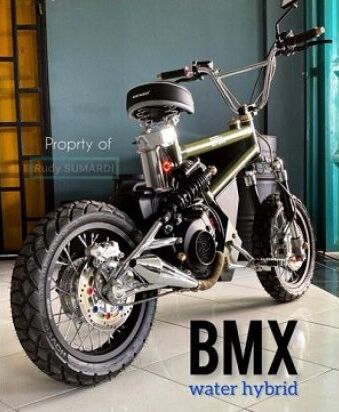 BMX Water Hybrid, Sepeda Modifikasi BMX dengan Mesin Motor Matic Berbahan Bakar Air